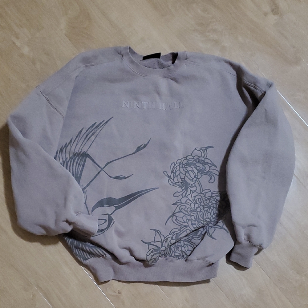 Crane Brown Oversized Ninth Hall Crewneck Sweatshirt